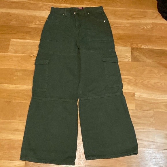 Edikted Pants & Jumpsuits New Edikted Ember Denim Cargo Pants Olive
